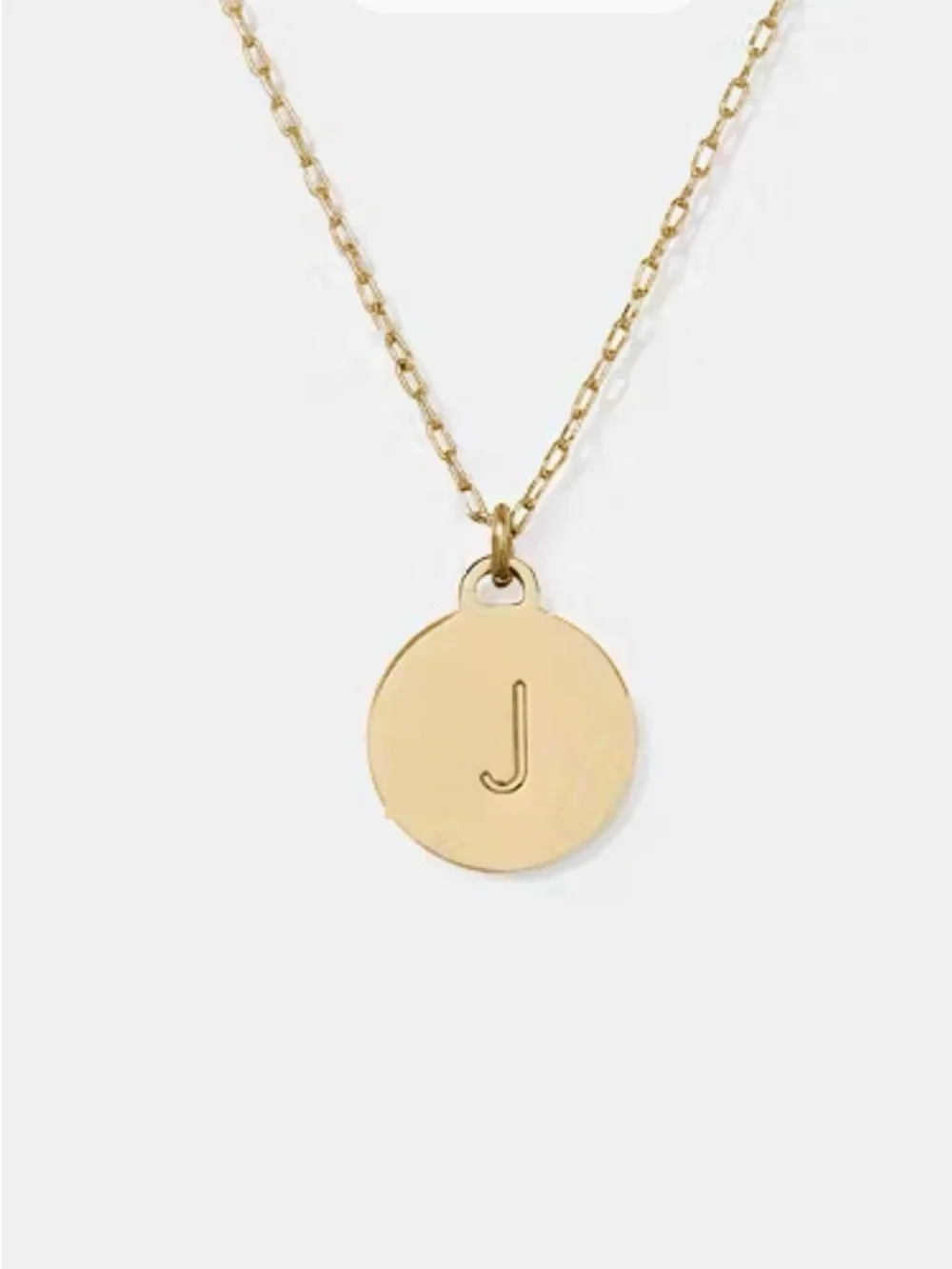 kate spade gold initial J pendant necklace